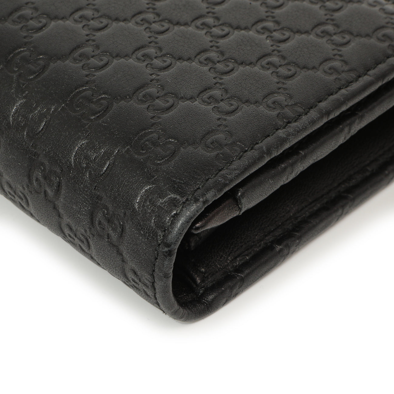 Exclusive Gucci Black Microguccissima Bow Continental Wallet — Lifestyle View
