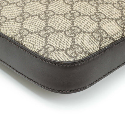 Exclusive Gucci GG Supreme Monogram Flat Messenger — Top View