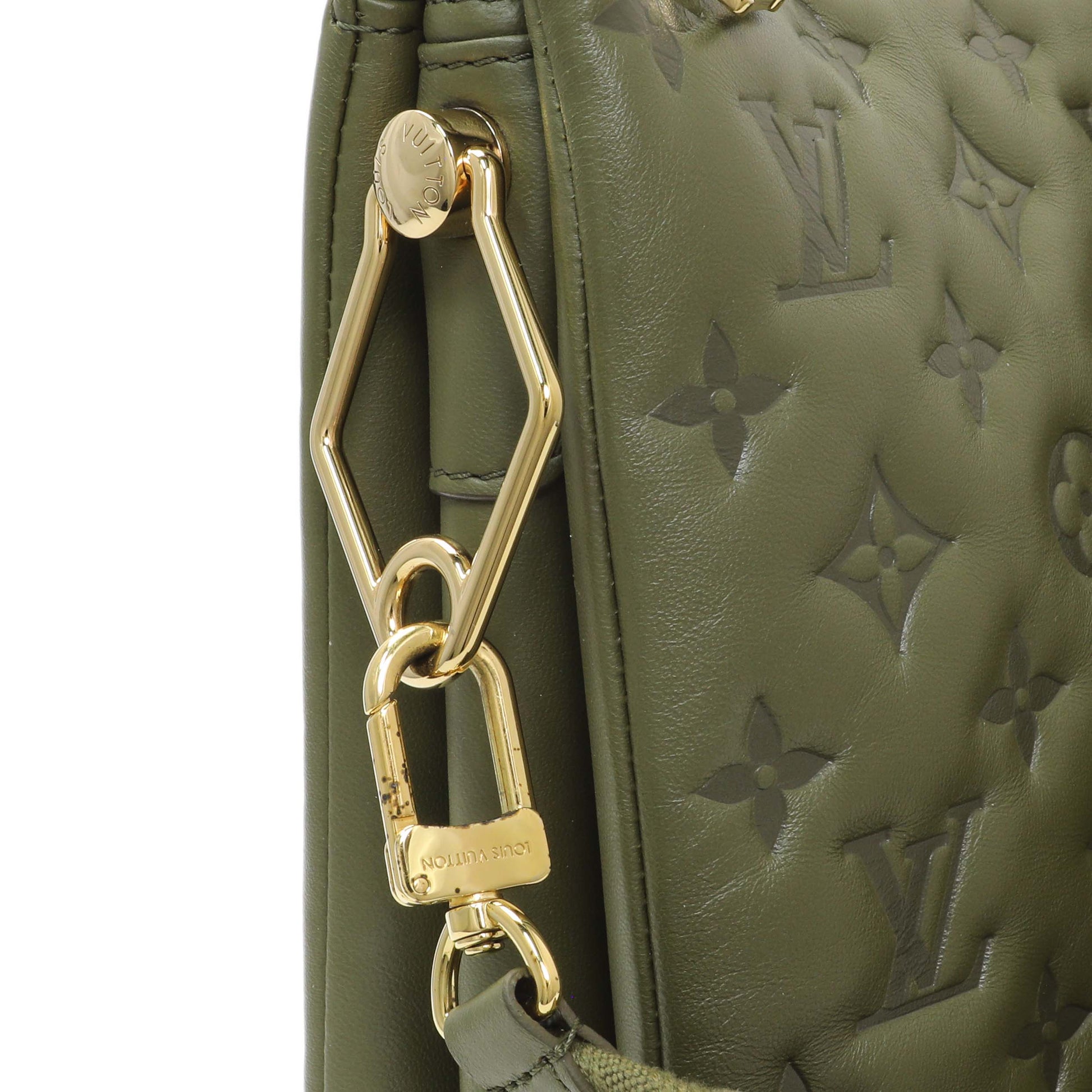 Exclusive Louis Vuitton Green Monogram Embossed Lambskin Coussin MM — Alternate View 11