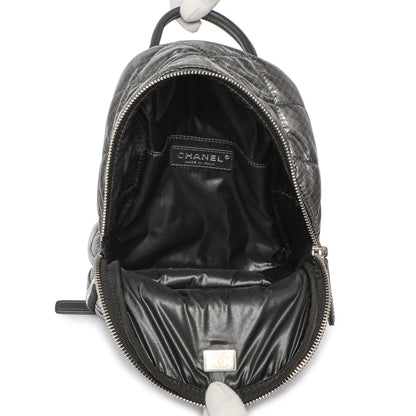 Exclusive Chanel Grey Nylon Coco Neige Backpack — Top View