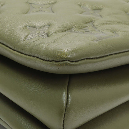 Exclusive Louis Vuitton Green Monogram Embossed Lambskin Coussin MM — Lifestyle View