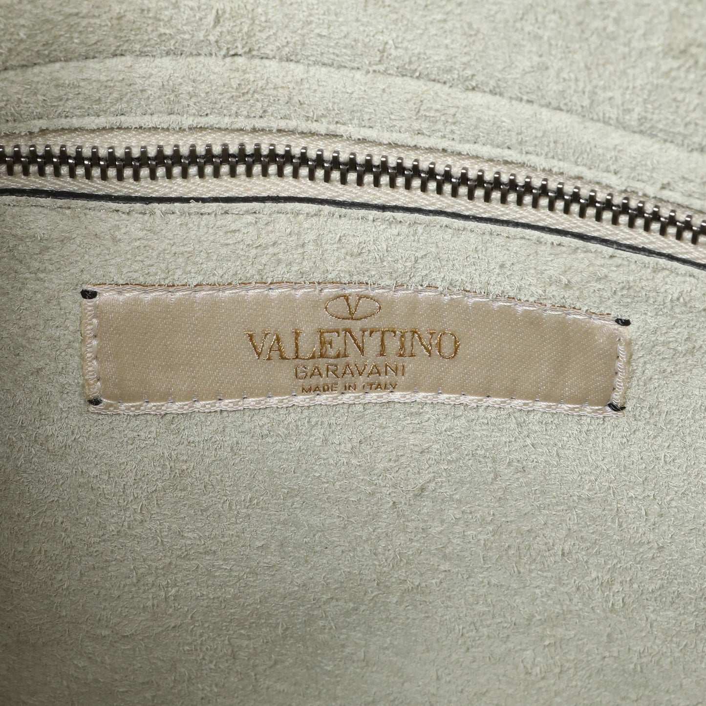 Exclusive Valentino Ivory Calfskin My Rockstud Rolling Single Handle Bag — Detail View
