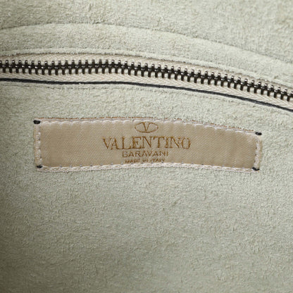 Exclusive Valentino Ivory Calfskin My Rockstud Rolling Single Handle Bag — Detail View