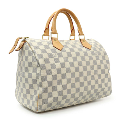Exclusive Louis Vuitton Damier Azur Speedy 30 — Side View