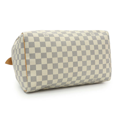 Exclusive Louis Vuitton Damier Azur Speedy 30 — Back View