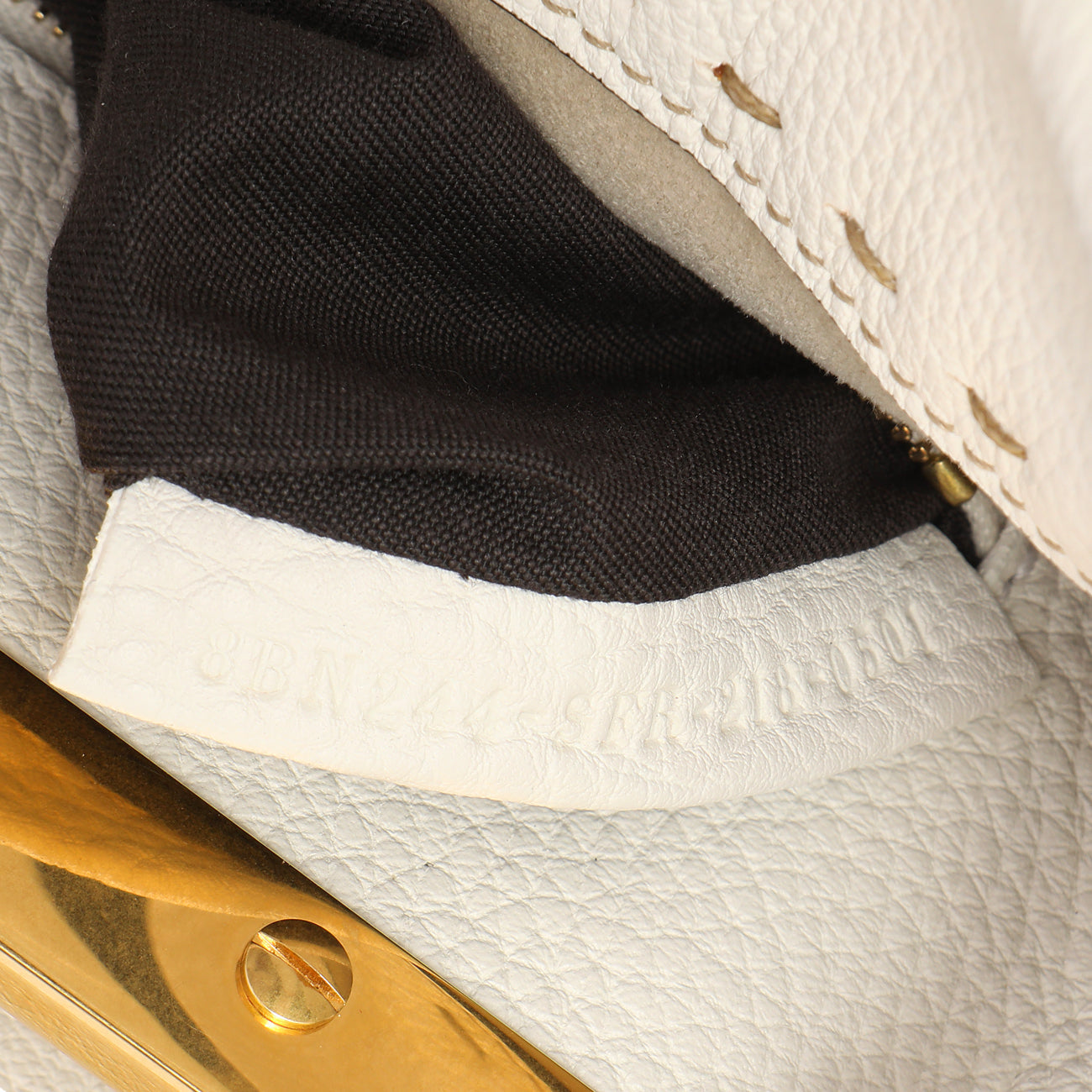 Exclusive Fendi White Cuoio Romano Selleria Mini Peekaboo Iconic Satchel — Alternate View 7
