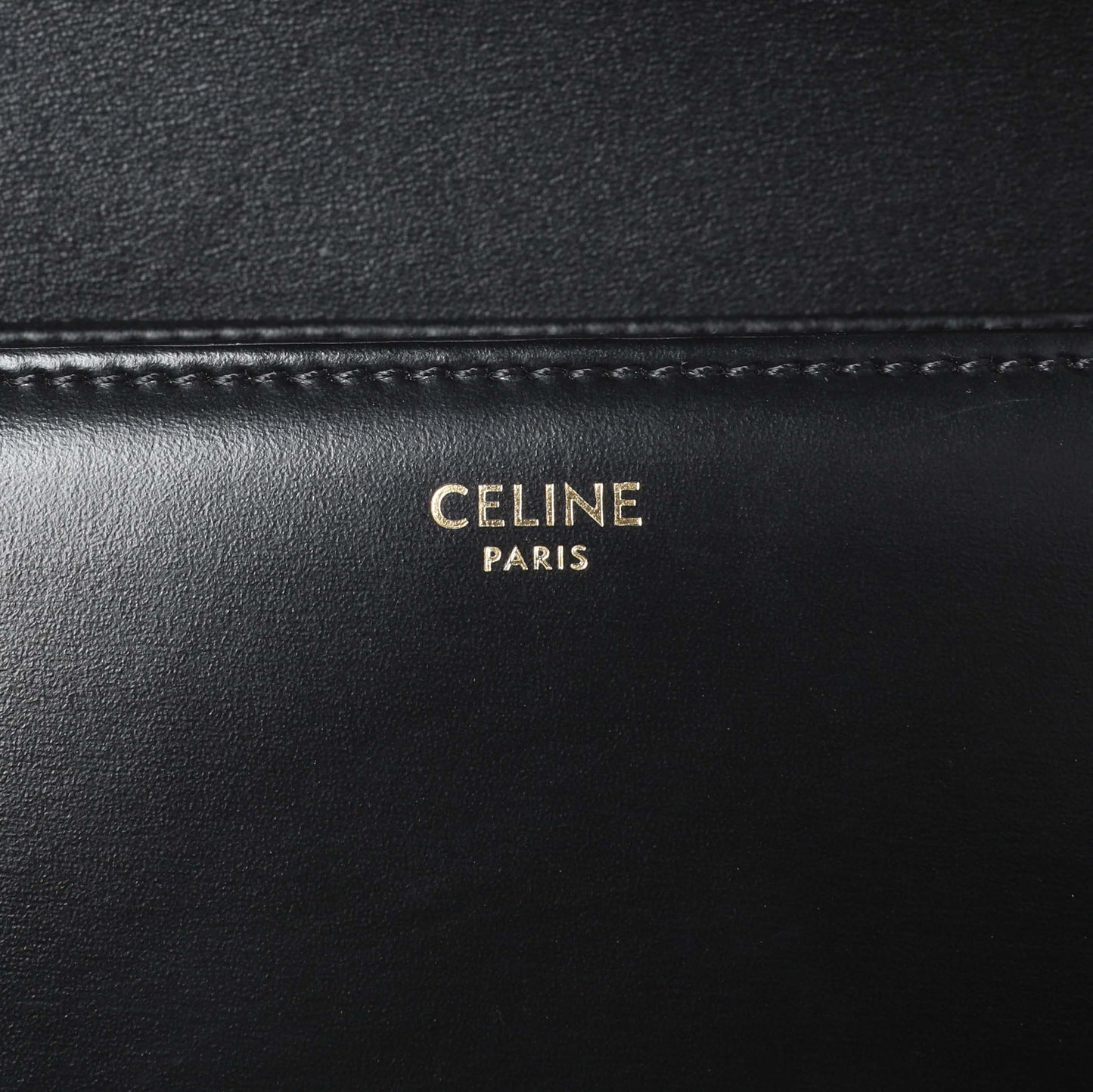 Exclusive Celine Shiny Calfskin Teen Triomphe Bag — Detail View