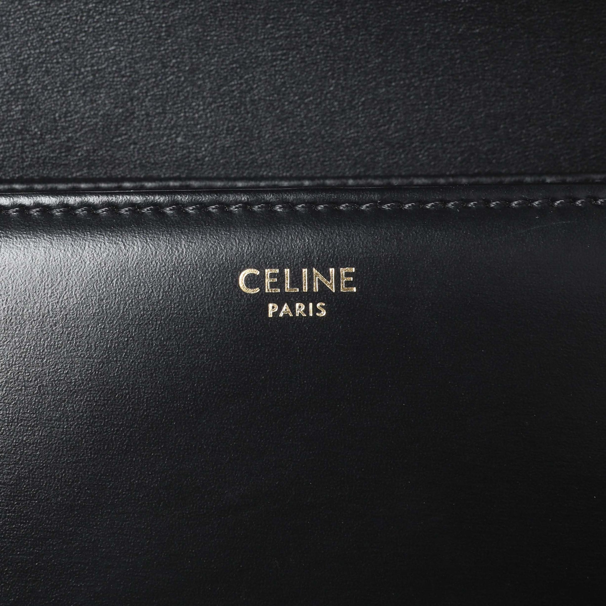Exclusive Celine Shiny Calfskin Teen Triomphe Bag — Detail View