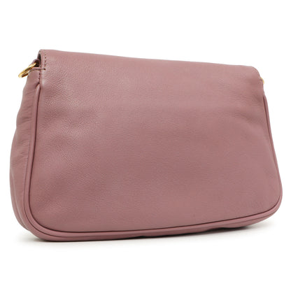 Exclusive Fendi Vitello Flamingo Fendista Pouchette Crossbody — Side View