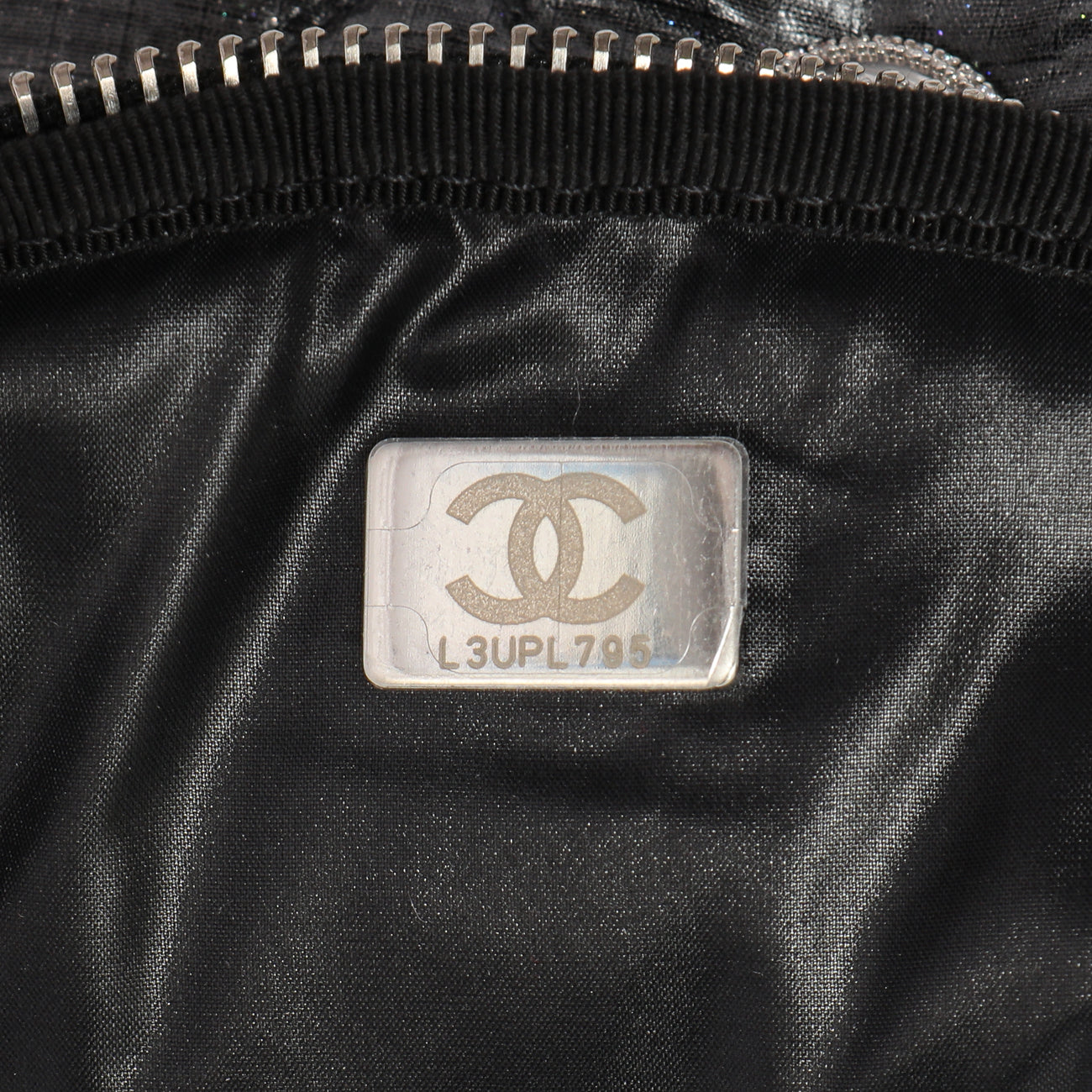 Exclusive Chanel Grey Nylon Coco Neige Backpack — Lifestyle View