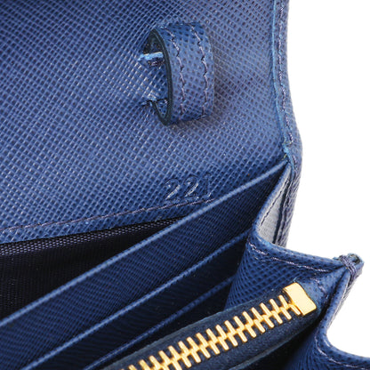 Exclusive Prada Blue Saffiano Chain Wallet — Lifestyle View