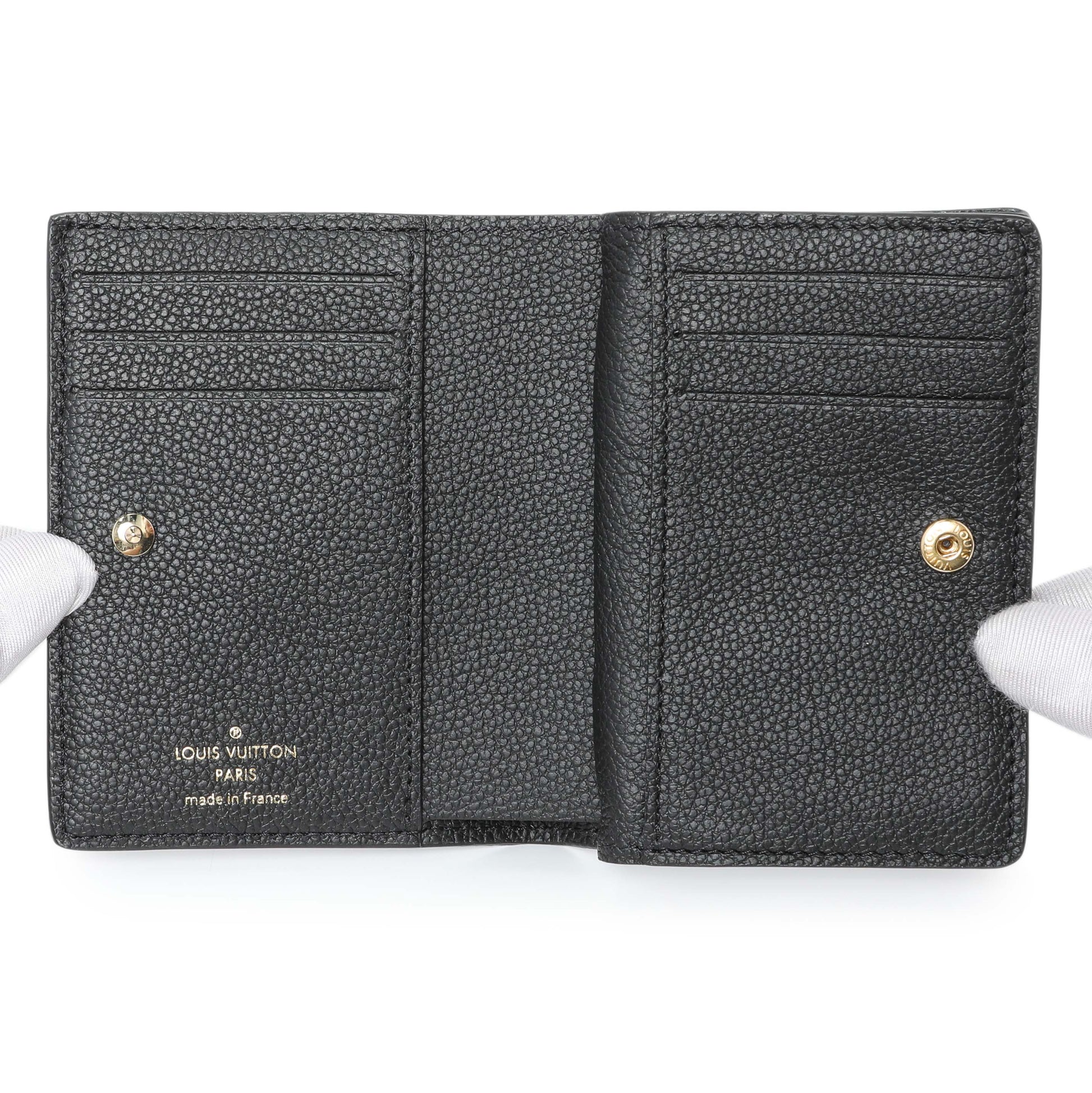Exclusive Louis Vuitton Black Empreinte Clea Wallet — Top View