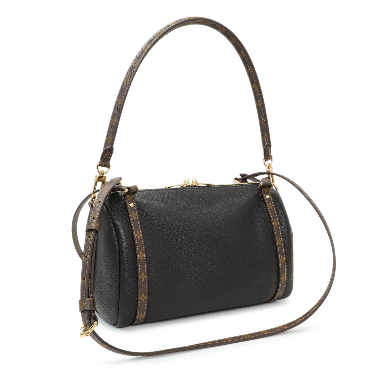 Exclusive Louis Vuitton Black Calfskin Monogram Express PM — Back View