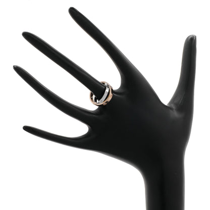 Exclusive Cartier 18K Pink Gold White Gold 6 Diamond Love Ring — Back View