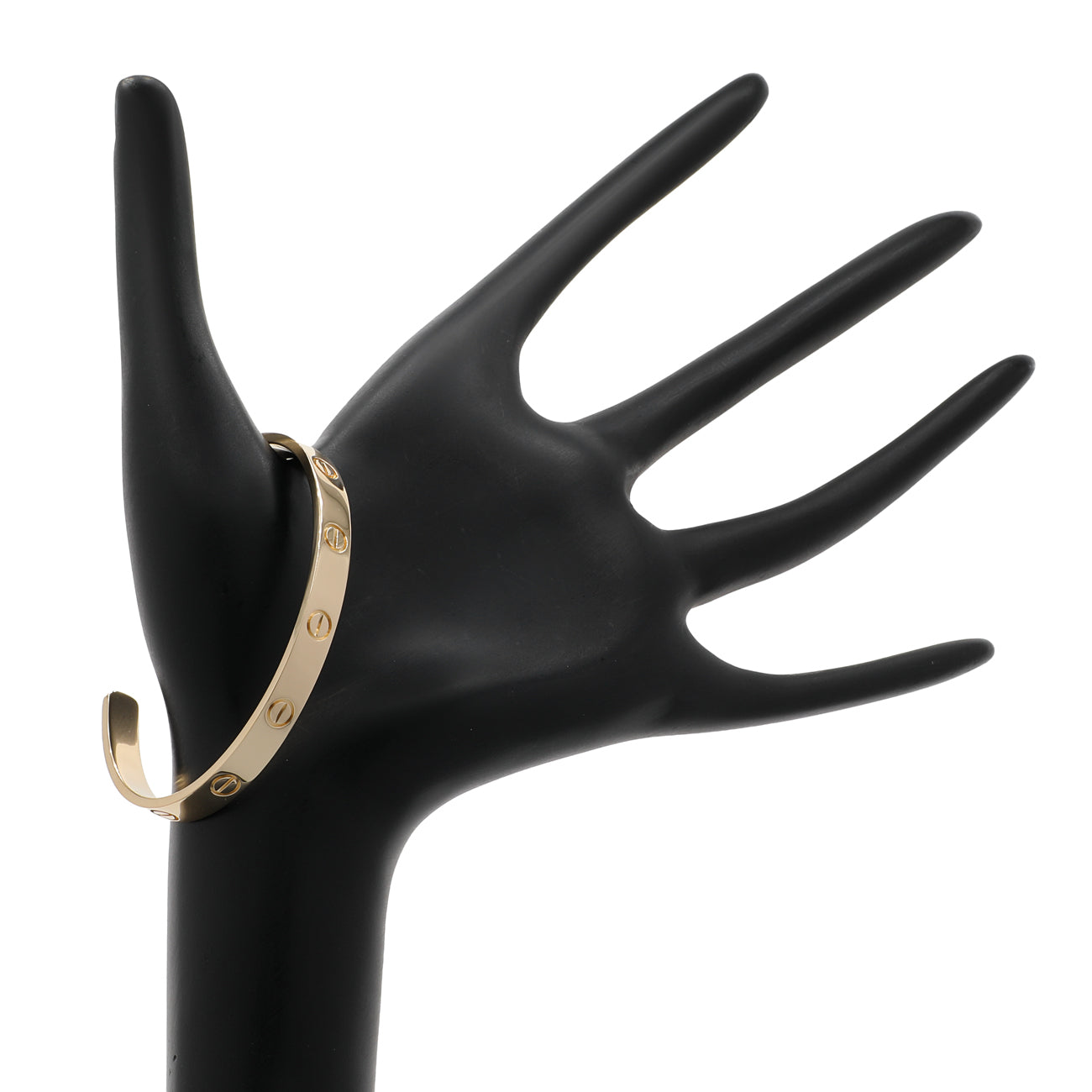 Exclusive Cartier 18K Yellow Gold Love Cuff Bracelet — Back View