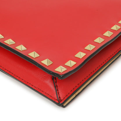 Exclusive Valentino Red Nappa Rockstud Wristlet Clutch — Alternate View 7