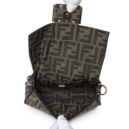 Exclusive Fendi Fabric Jacquard FF 1974 Mini Baguette — Top View
