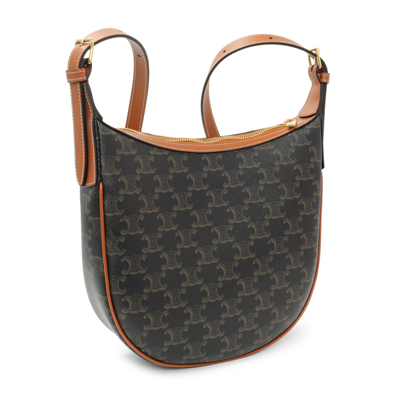 Exclusive Celine Trimophe Canvas Heloise Bag — Side View