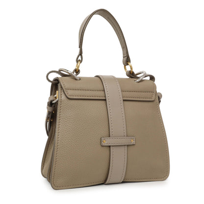Exclusive Chloe Grey Grained Calfskin Aby Day Shoulder Bag — Side View