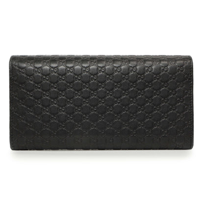 Exclusive Gucci Black Microguccissima Bow Continental Wallet — Side View