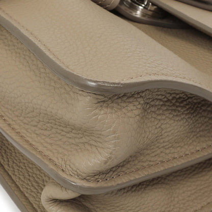 Exclusive Chloe Grey Grained Calfskin Aby Day Shoulder Bag — Detail View