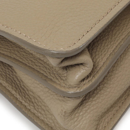 Exclusive Chloe Grey Grained Calfskin Aby Day Shoulder Bag — Lifestyle View