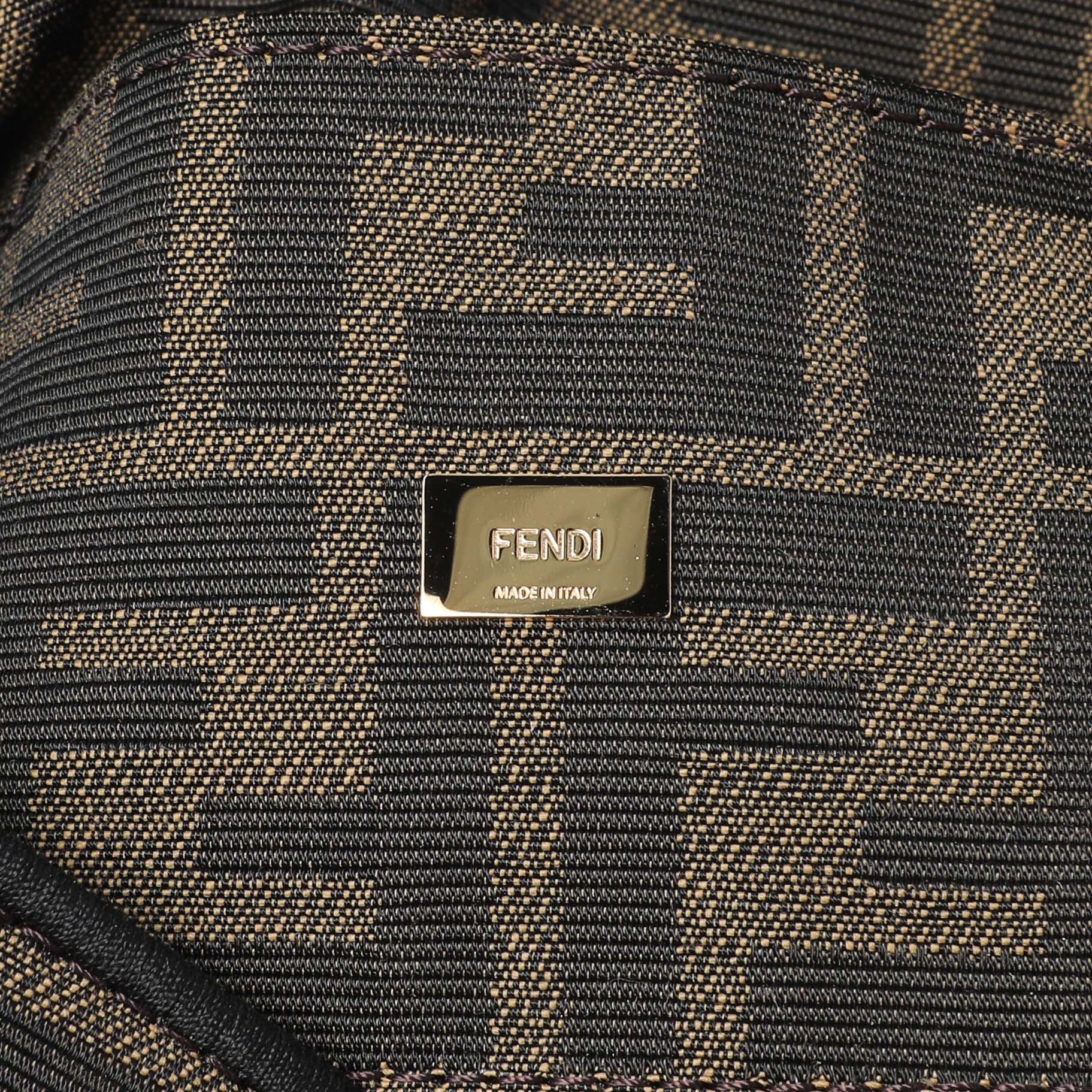 Exclusive Fendi Fabric Jacquard FF 1974 Mini Baguette — Detail View