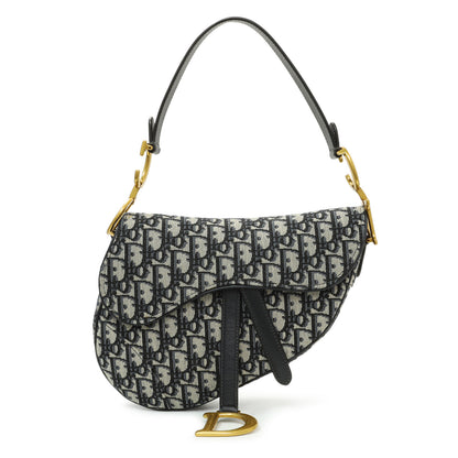 Exclusive Christian Dior Oblique Saddle Bag — Front View