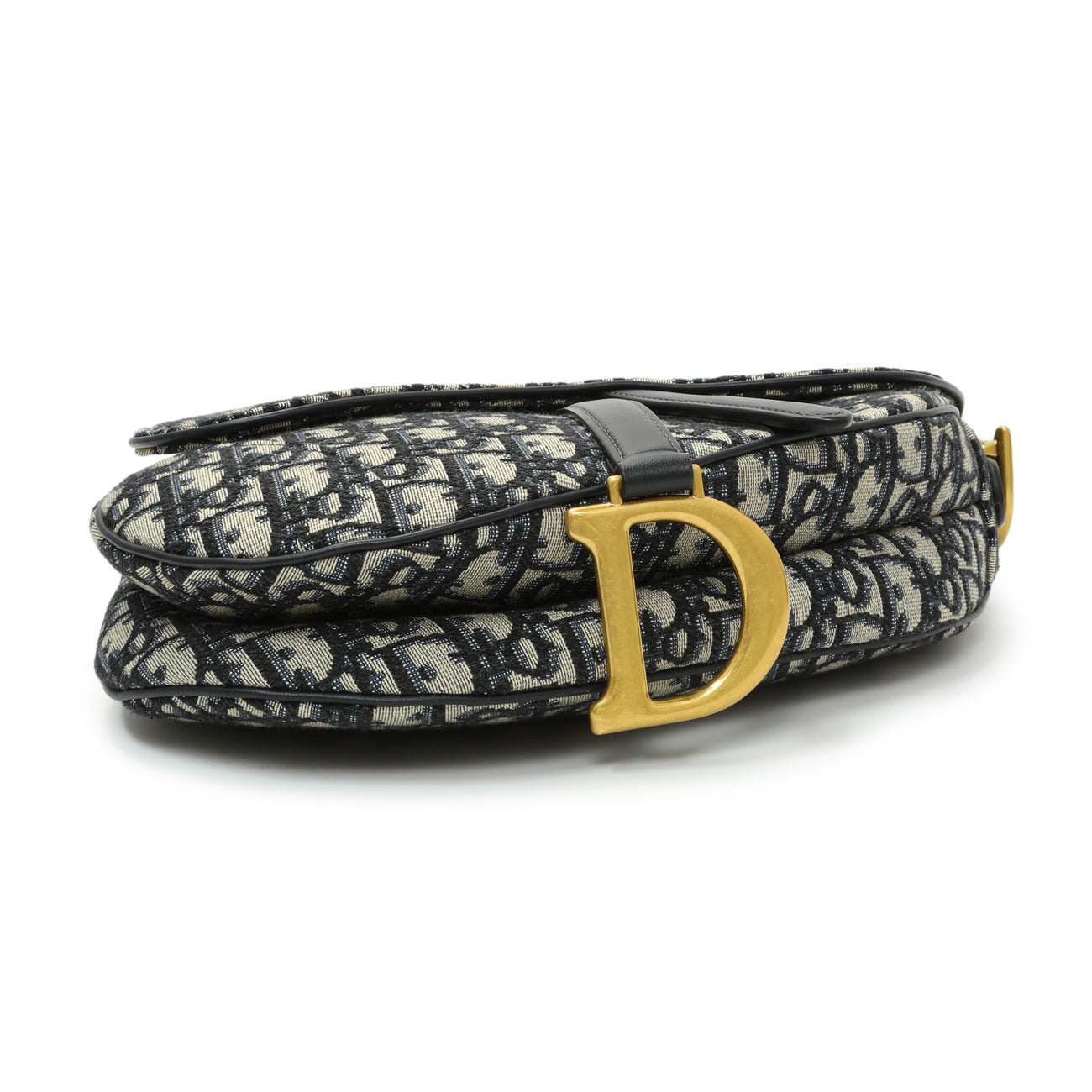 Exclusive Christian Dior Oblique Saddle Bag — Back View