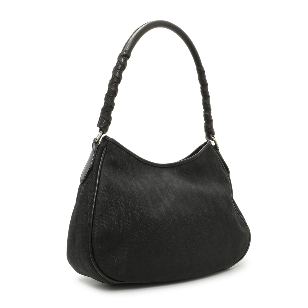 Exclusive Christian Dior Black Diorissimo Lovely Hobo — Side View