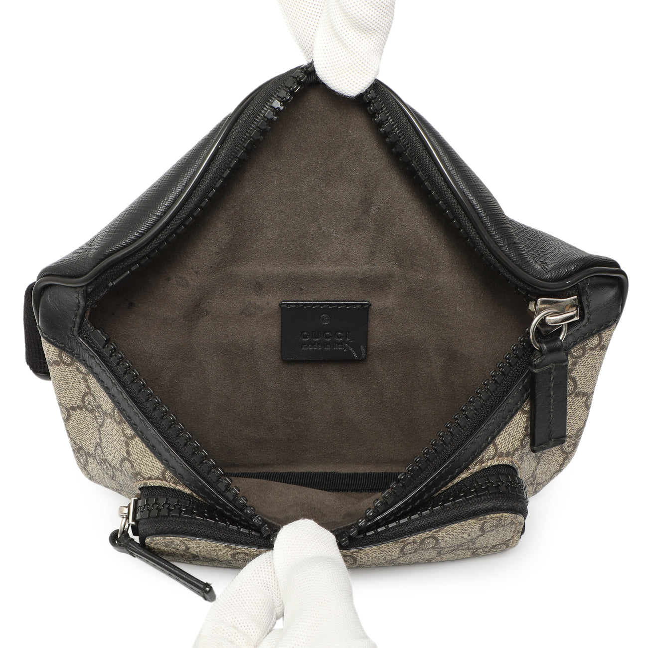 Exclusive Gucci GG Supreme Monogram Belt Bag — Top View