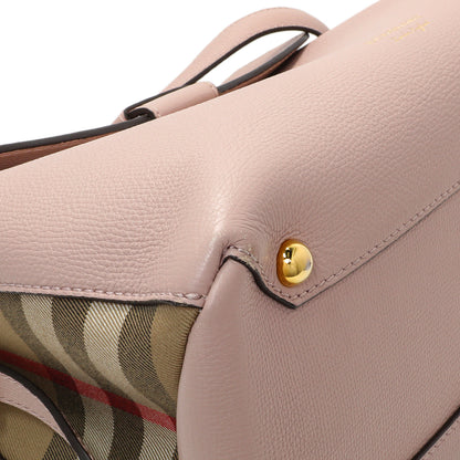 Exclusive Burberry Pale Orchid Derby Calfskin House Check Medium Camberley — Top View