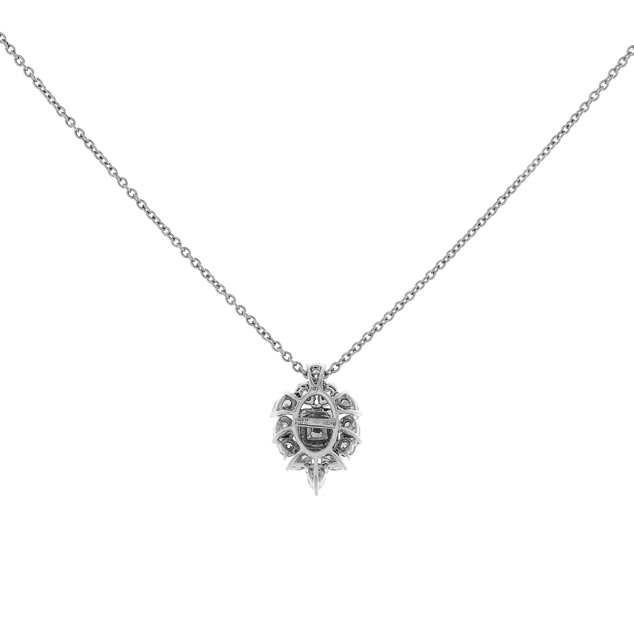 Exclusive 18K White Gold 0.26 Carat Fancy Light Yellow Diamond Pendant — Side View
