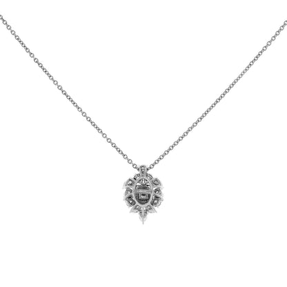 Exclusive 18K White Gold 0.26 Carat Fancy Light Yellow Diamond Pendant — Side View