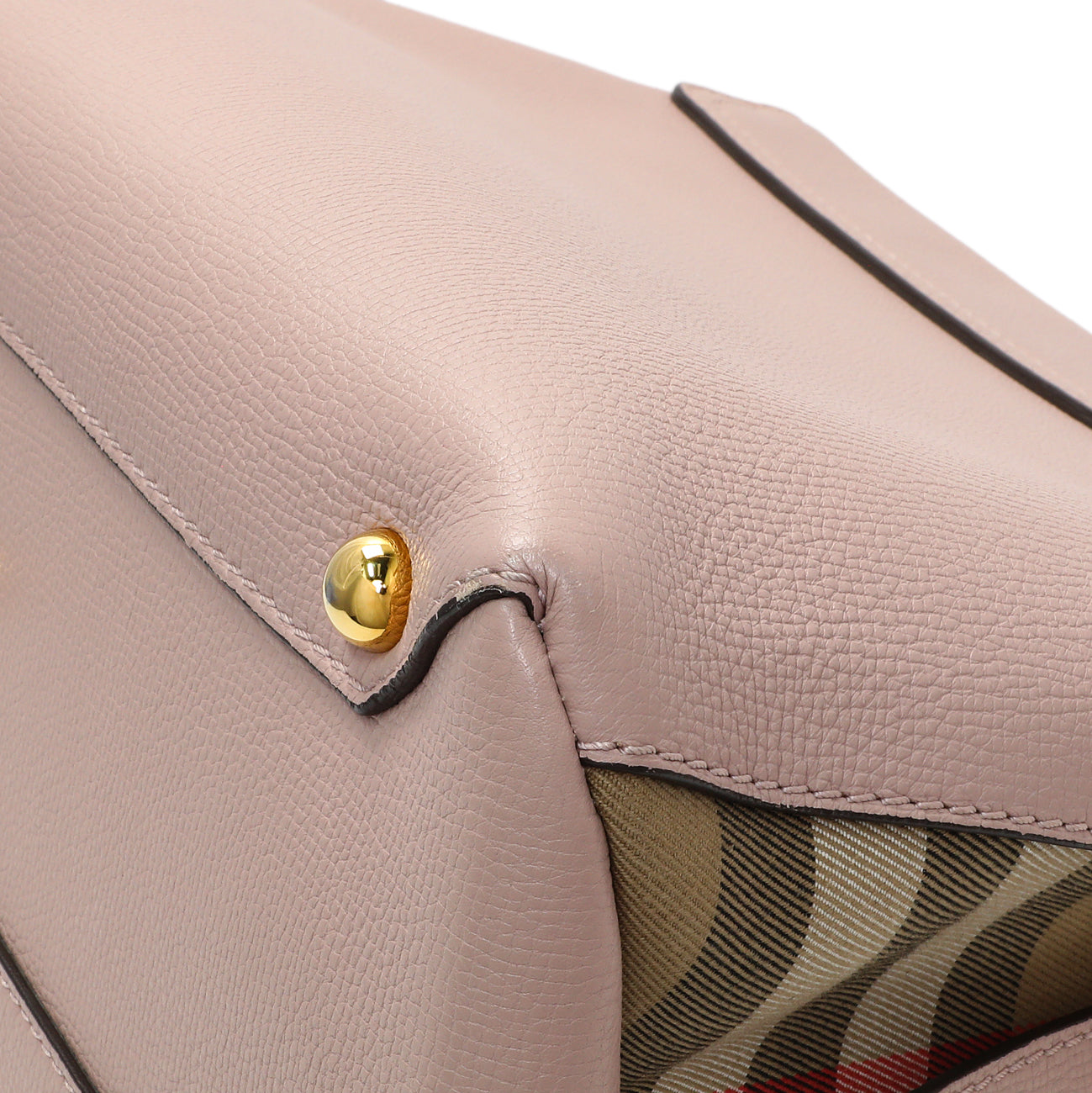 Exclusive Burberry Pale Orchid Derby Calfskin House Check Medium Camberley — Alternate View 7