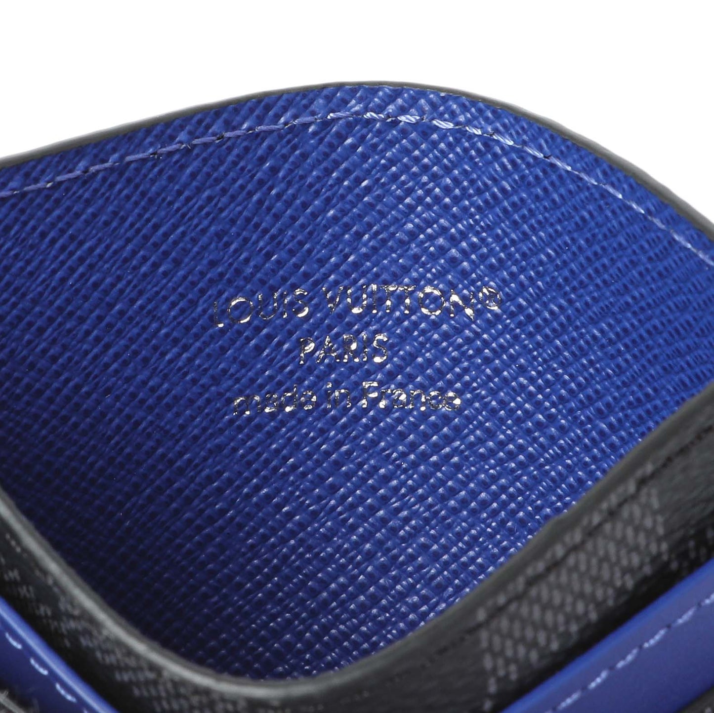 Exclusive Louis Vuitton Damier Graphite Double Card Holder — Detail View
