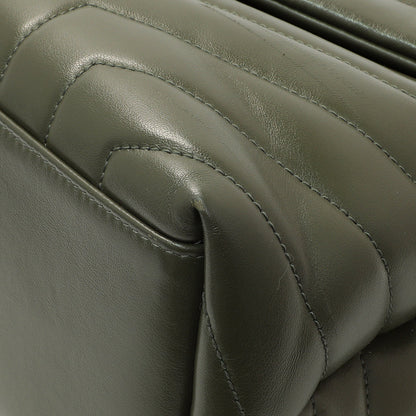 Exclusive Saint Laurent Calfskin Y Quilted Monogram Medium Loulou Chain Satchel — Detail View
