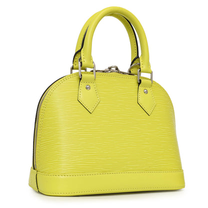 Exclusive Louis Vuitton Yellow Citron Epi Jacquard Alma BB — Side View