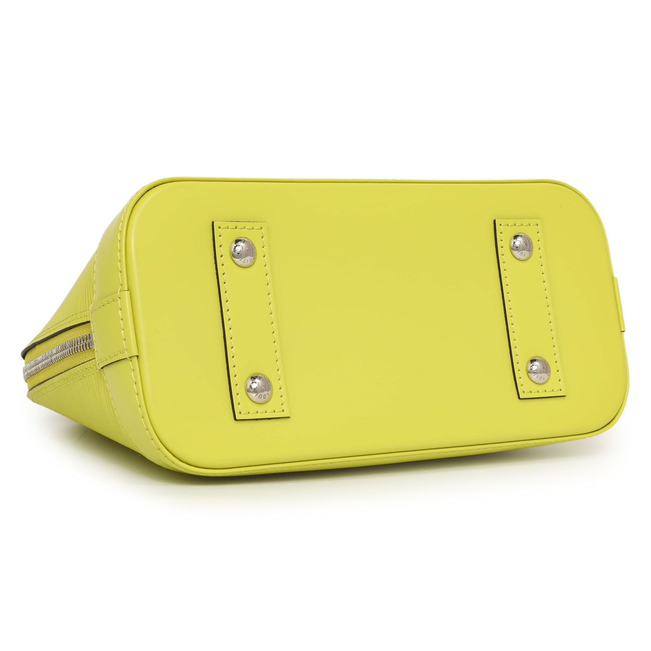 Exclusive Louis Vuitton Yellow Citron Epi Jacquard Alma BB — Back View