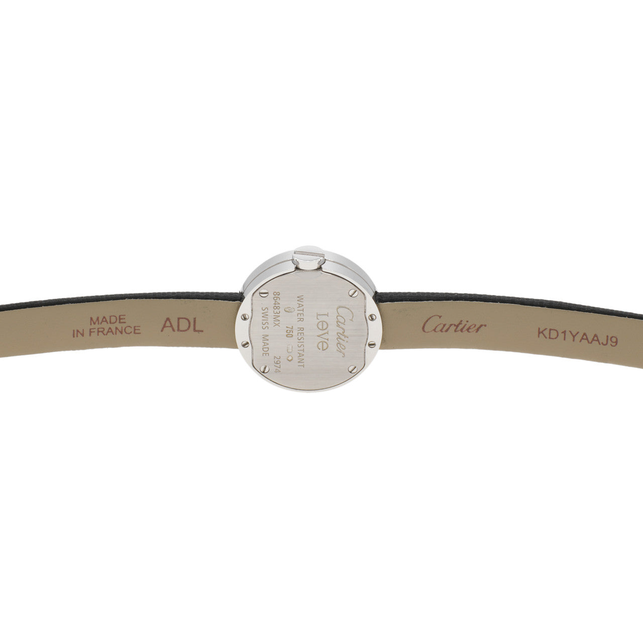 Exclusive Cartier 18K White Gold Diamond Love Watch WE800131 — Top View