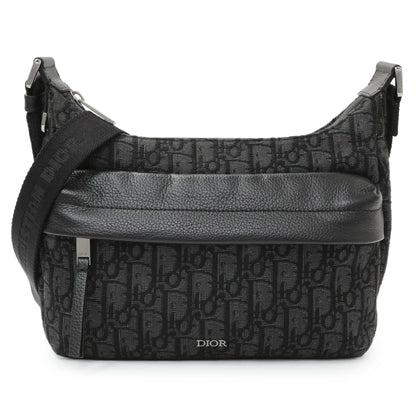 Exclusive Christian Dior Black Small Rider Soft Hobo Bag — Front View