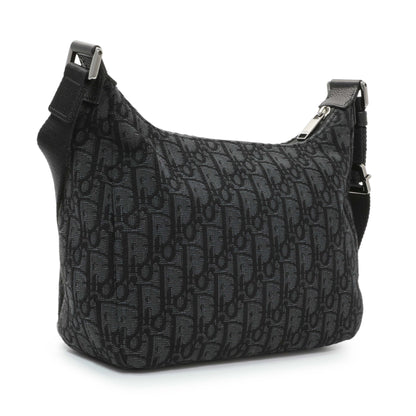 Exclusive Christian Dior Black Small Rider Soft Hobo Bag — Side View