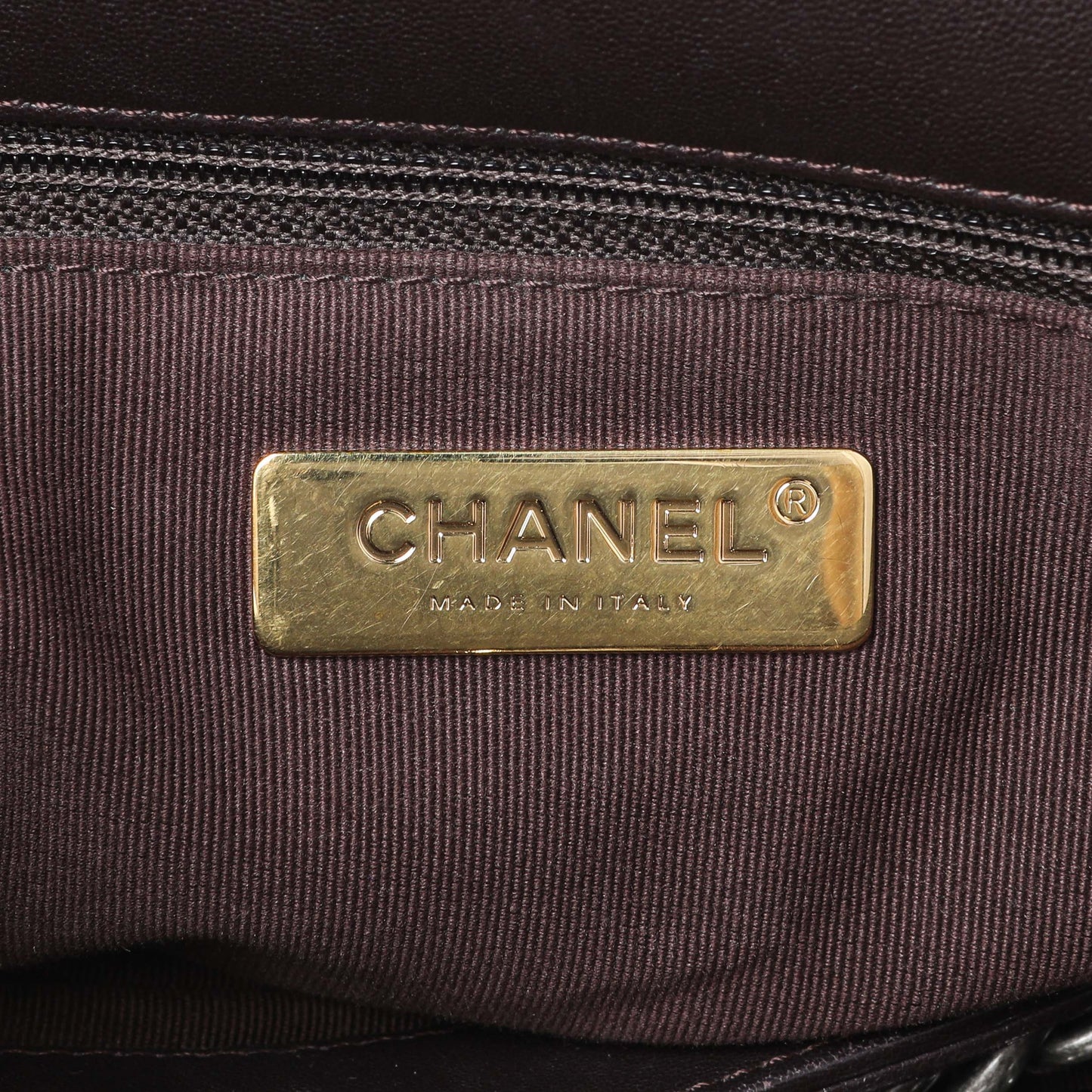 Exclusive Chanel Brown Quilted Lambskin Medium Chanel 19 Flap — Alternate View 10
