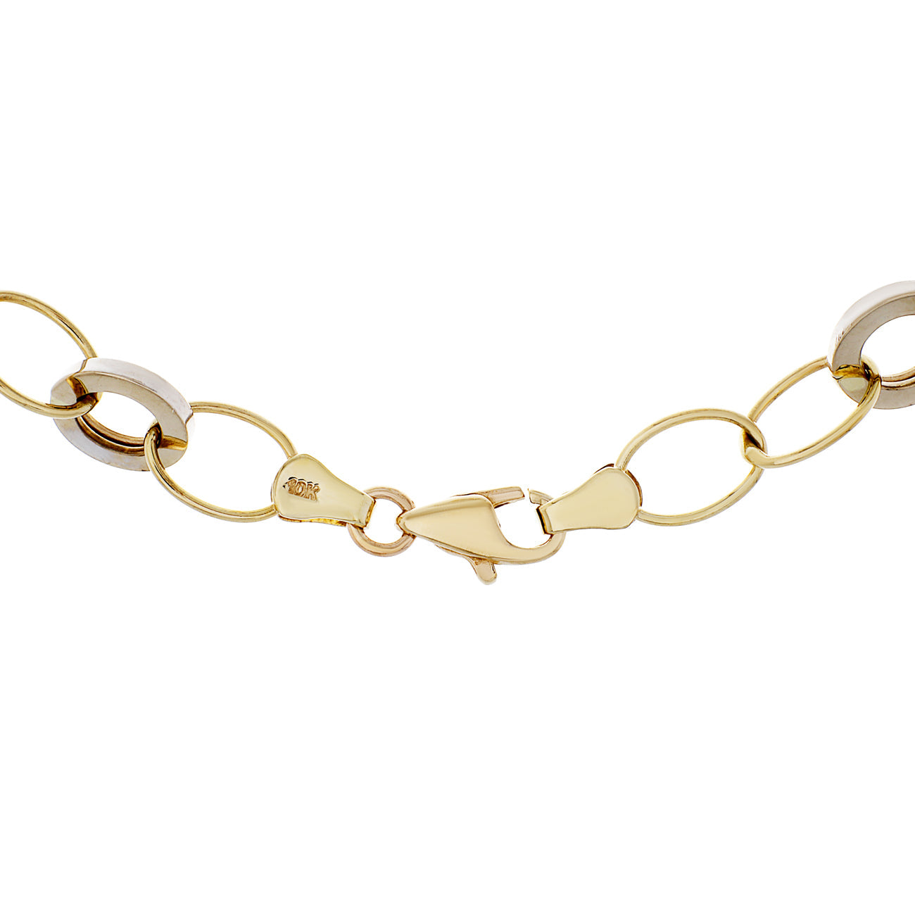 Exclusive 10K Yellow/White Gold Lariat Necklace — Side View