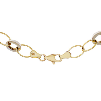 Exclusive 10K Yellow/White Gold Lariat Necklace — Side View