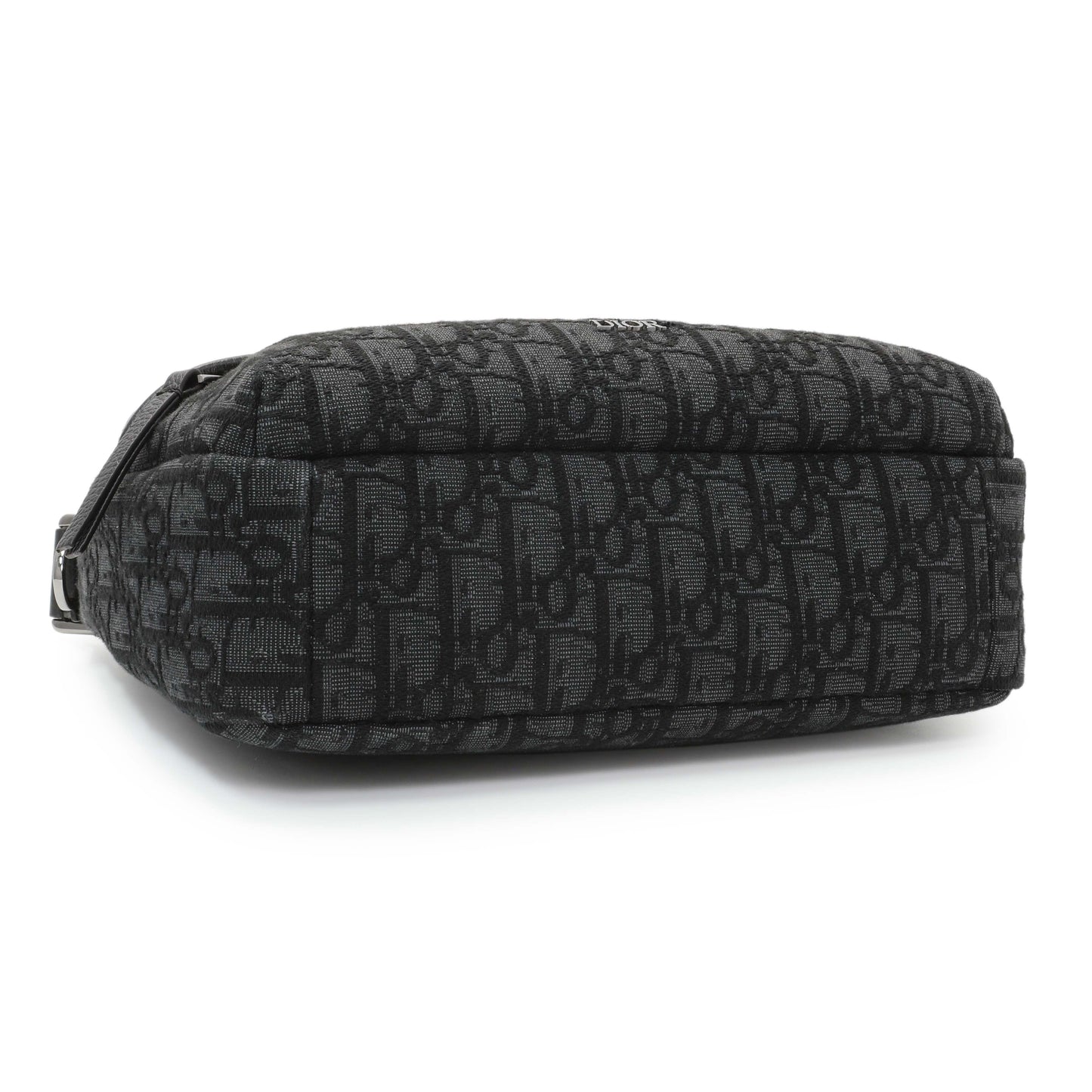 Exclusive Christian Dior Black Small Rider Soft Hobo Bag — Back View