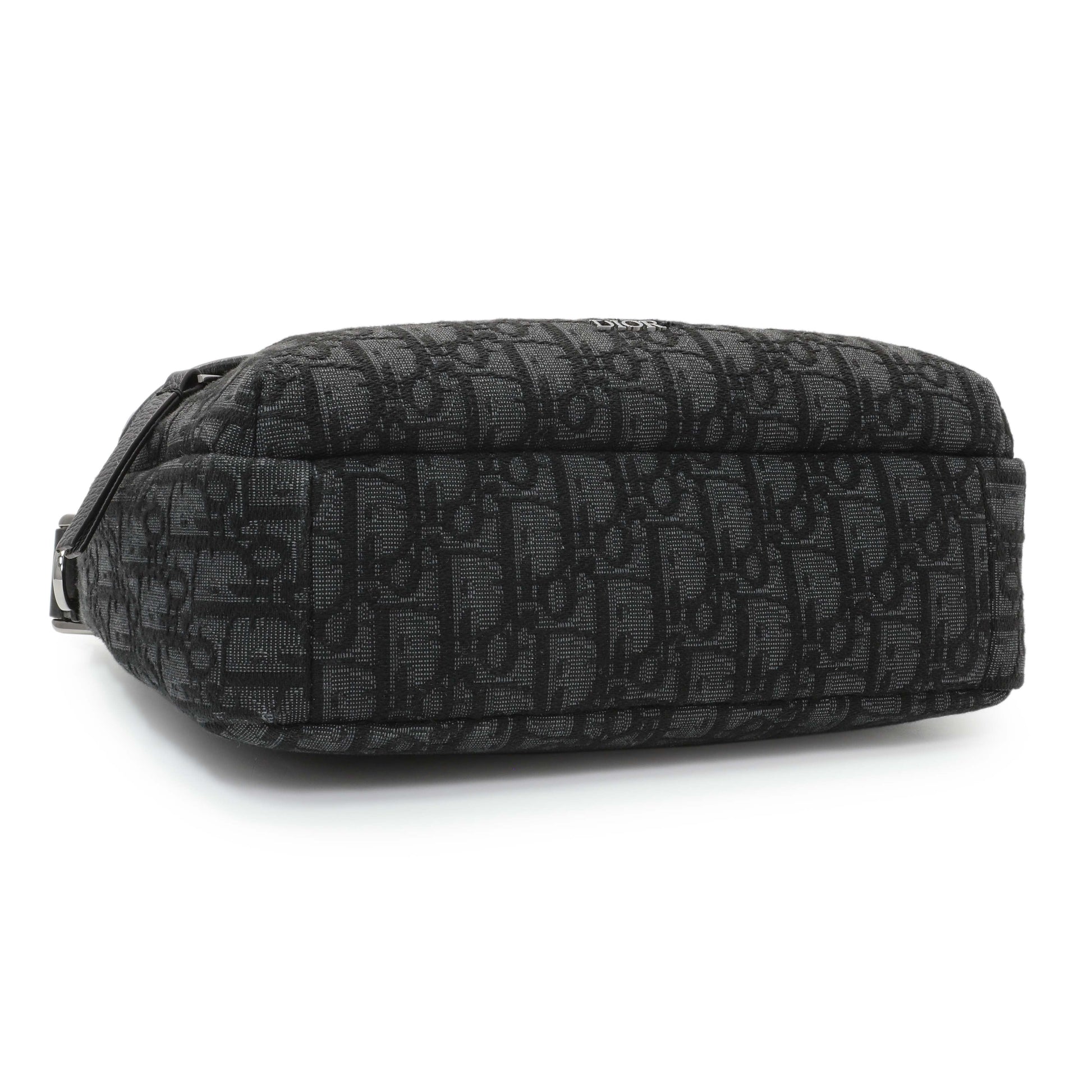 Exclusive Christian Dior Black Small Rider Soft Hobo Bag — Back View