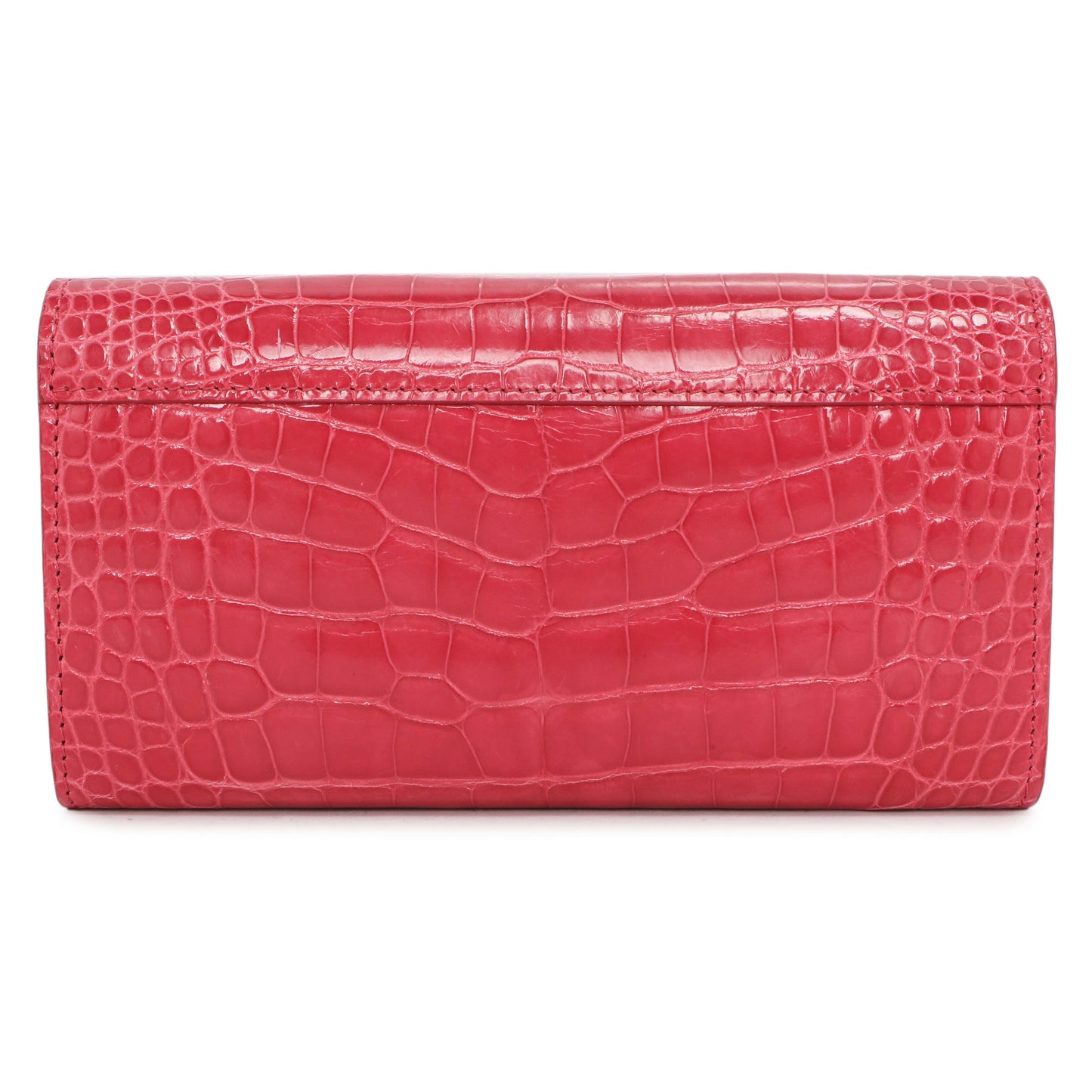 Exclusive Louis Vuitton Pink Alligator Twist Wallet — Side View