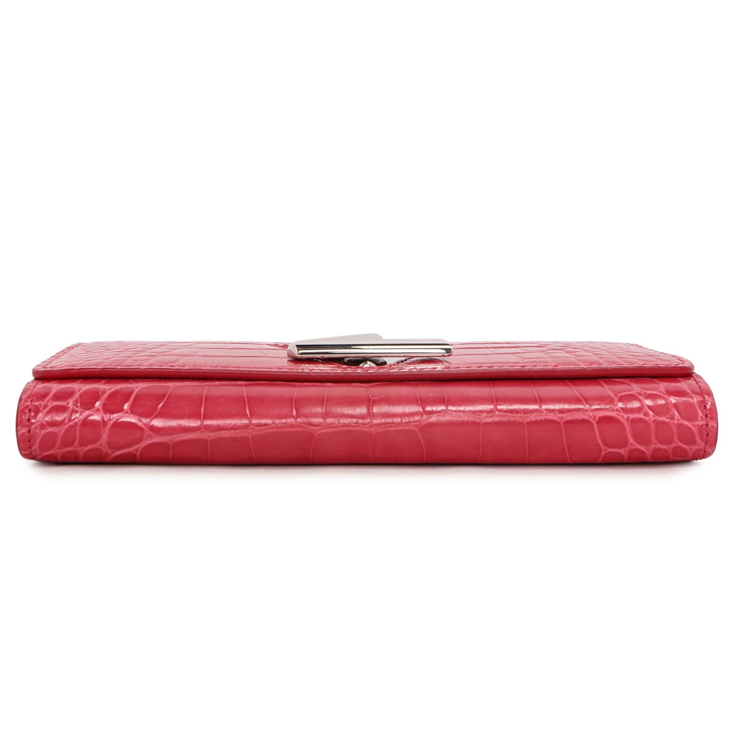 Exclusive Louis Vuitton Pink Alligator Twist Wallet — Back View