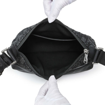 Exclusive Christian Dior Black Small Rider Soft Hobo Bag — Top View